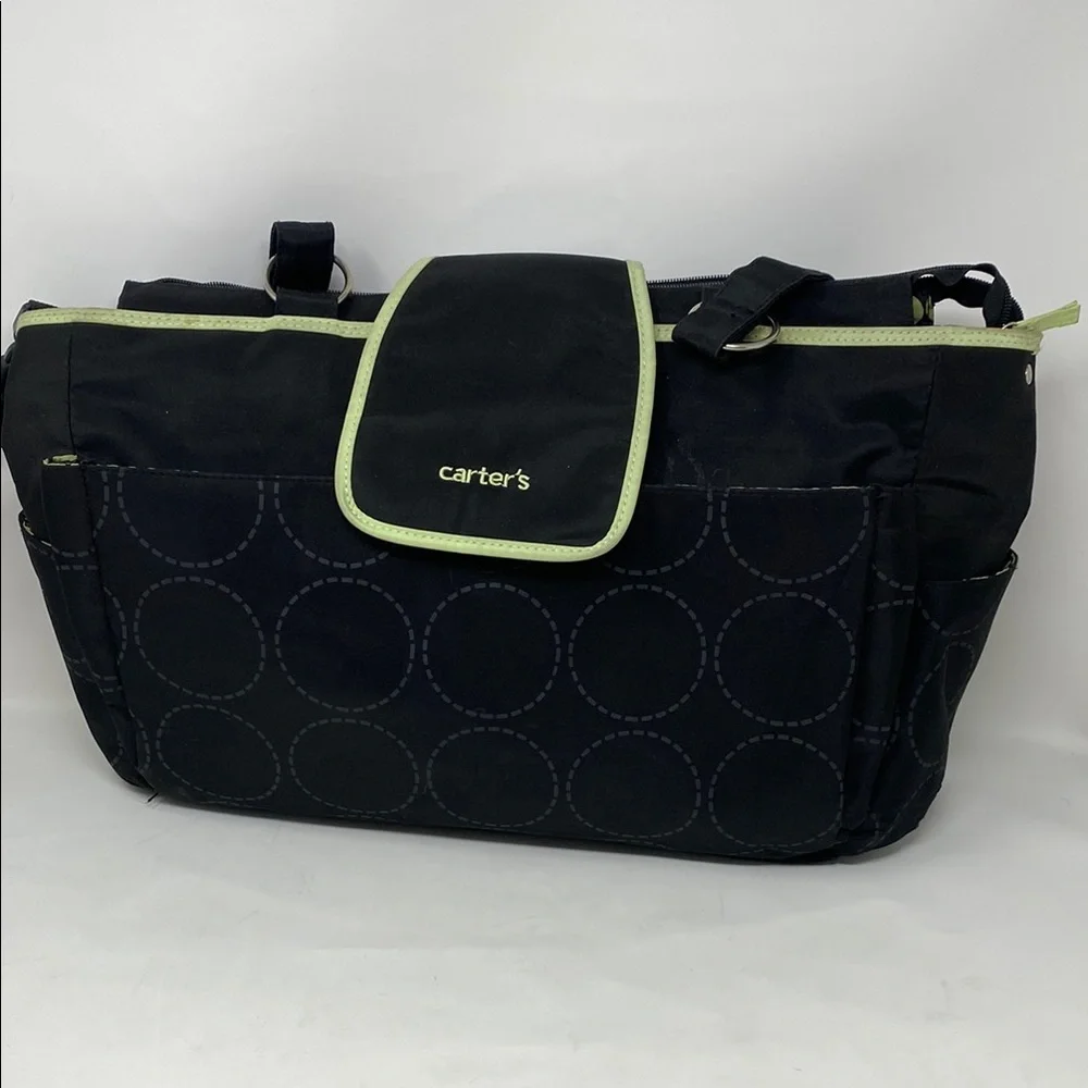 Carter's Black Bag with Green Trim